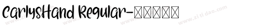CarlysHand Regular字体转换
